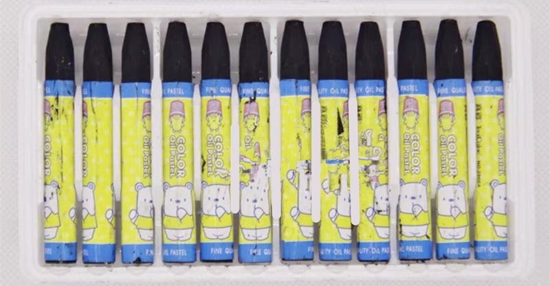 12 Black Hex Oil Pastel Carousel 1