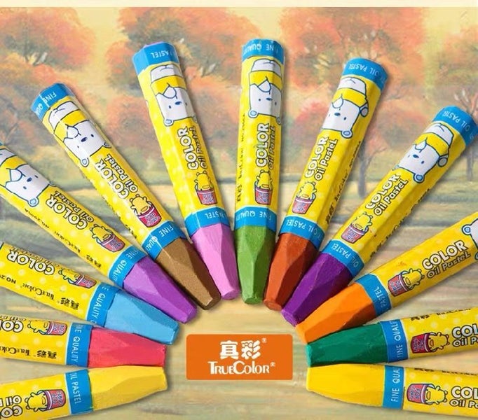 12 Black Hex Oil Pastel Carousel 2