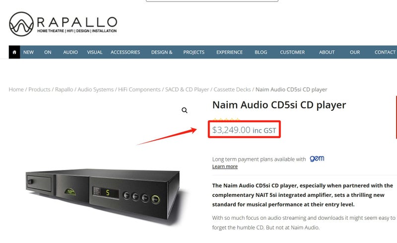 (Save $900) Naim Audio CD5si CD Player - *** Special *** Carousel 12
