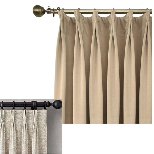 Hod Health And Home 250 Centimetre Beige Velvet Blackout Curtains For Living Roo Carousel 1