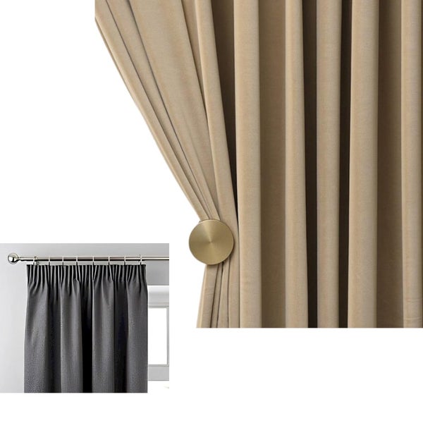 200Cm Velvet Blackout Curtains Modern Design For Living Room Bedroom Dining Curt Carousel 1