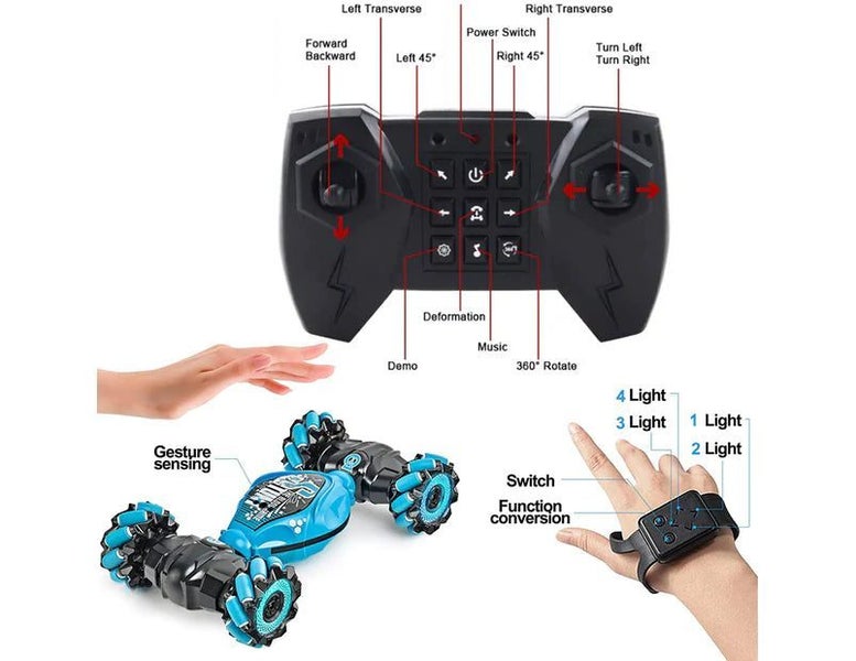 Remote Hand Control Watch Gesture Sensor Twist Car Toy USB Charging Car Toy Carousel 10