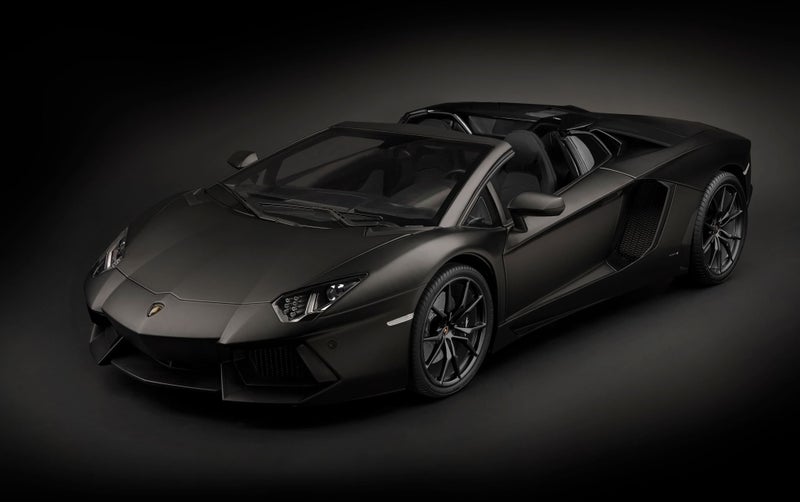 Pocher HK121 1:8 Lamborghini Adventador Roadster Nero Nemesis Kit Carousel 1