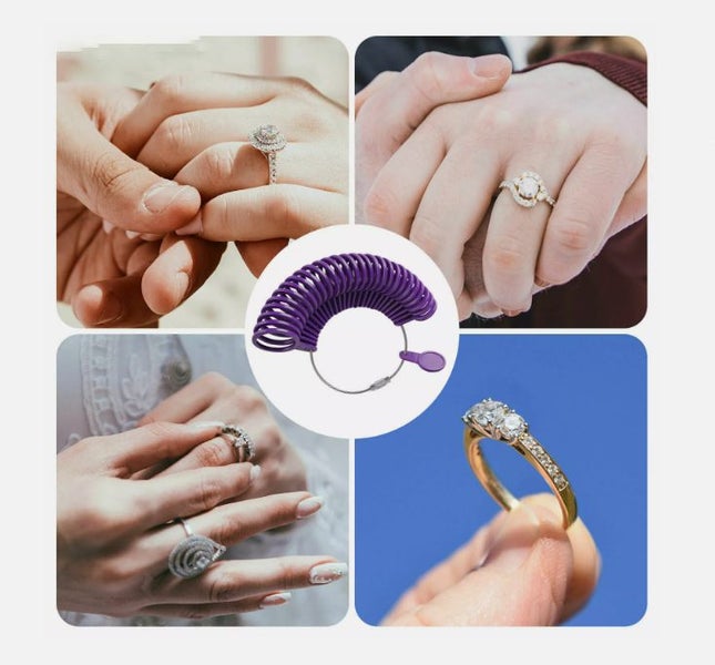 Measure Finger Sizer Ring Gauge US Sizes 0-13 Carousel 2