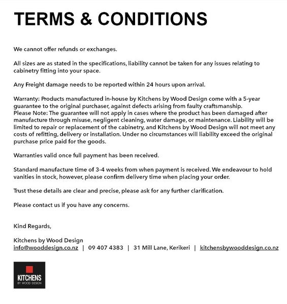 Single Vanity with open shelving and 2x drawers Carousel 9