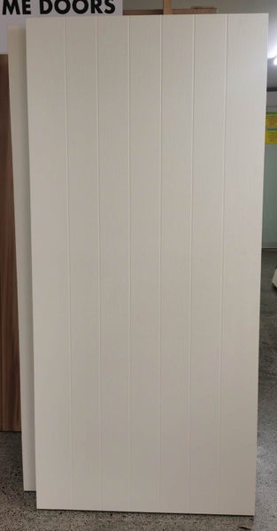 DURAMAX EXTERIOR FIBREGLASS VERTICAL GROOVE DOOR 1980MM HIGH X 910MM WIDE Carousel 1