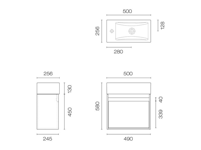 Prava 500 Wall Vanity in Aged Ash *Cancelled Order* Was $899 Carousel 4