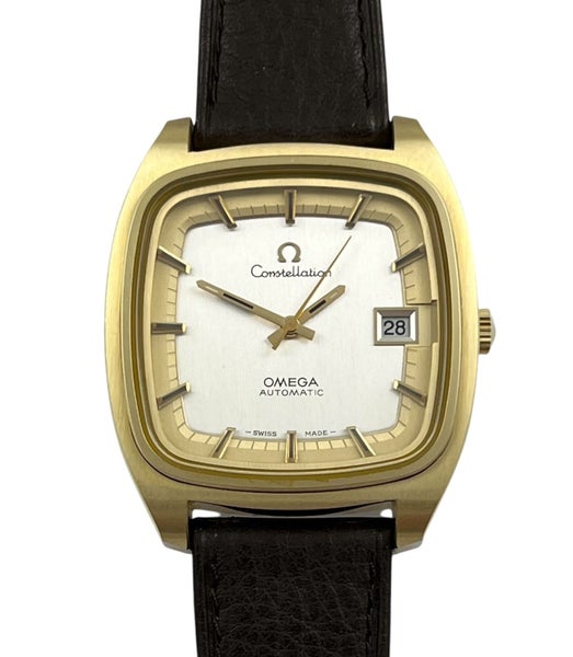 Omega Constellation 1970s Automatic 14ct gold Capped Mens Wristwatch Rf 166.0220 Carousel 10