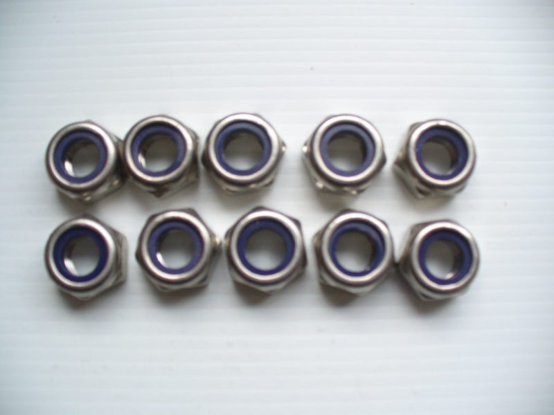 Nyloc nuts, stainless steel, M10 ,Pkt of 10 Carousel 1