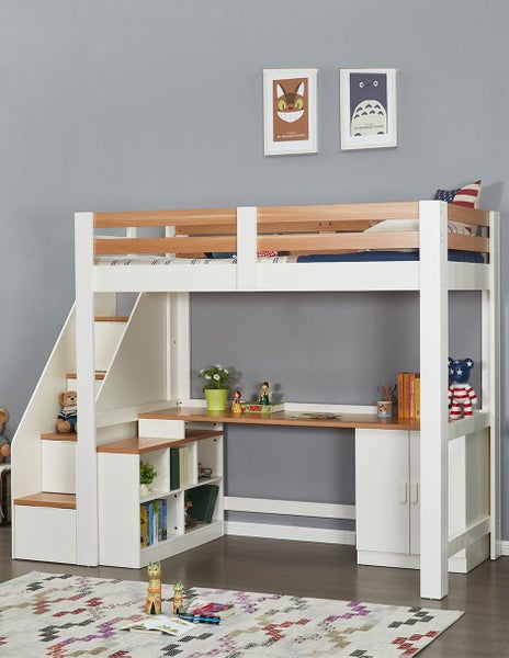 Kids bed with desk set Carousel 1