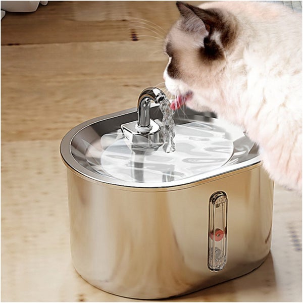 Elosung Beginner Package Stainless Steel Pet Water Fountain With Faucet Flow Usb Carousel 2