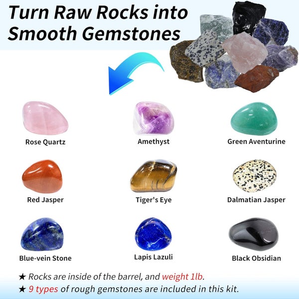 KomeStone Advanced Professional Rock Tumbler Kit Carousel 2