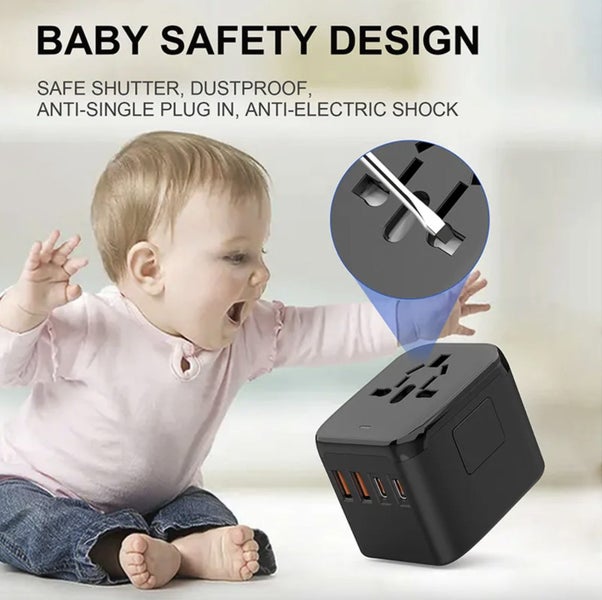 Universal Travel Adapter Worldwide Plug Adaptor NEW Carousel 10