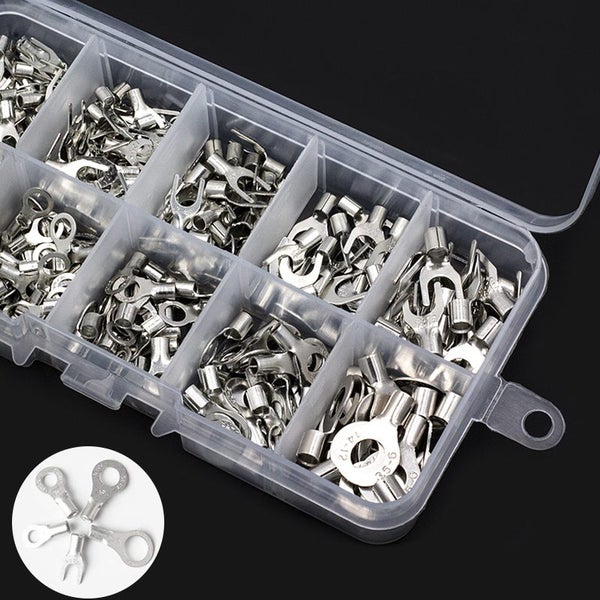 Crimp Terminal + Pliers Cold Pressed Terminal U Shaped O Shaped Wire 320pcs Carousel 9