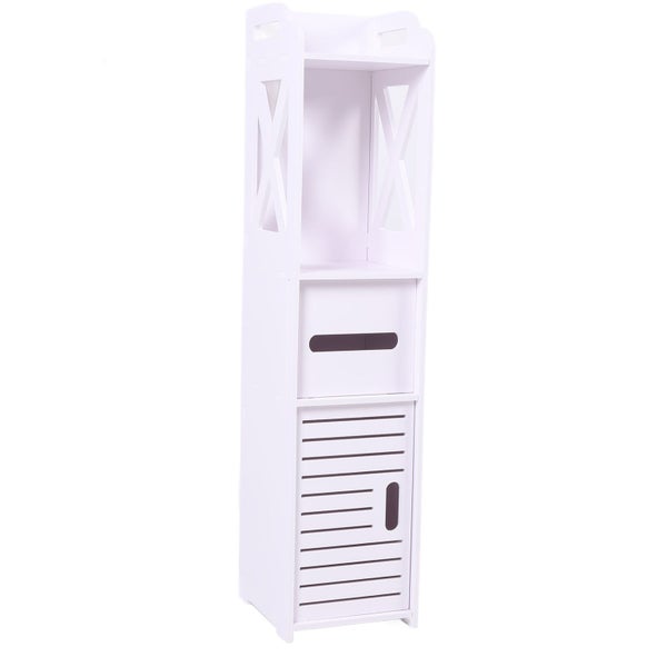 slim toilet paper storage cabinet narrow toilet paper cabinet for restroom small Carousel 8