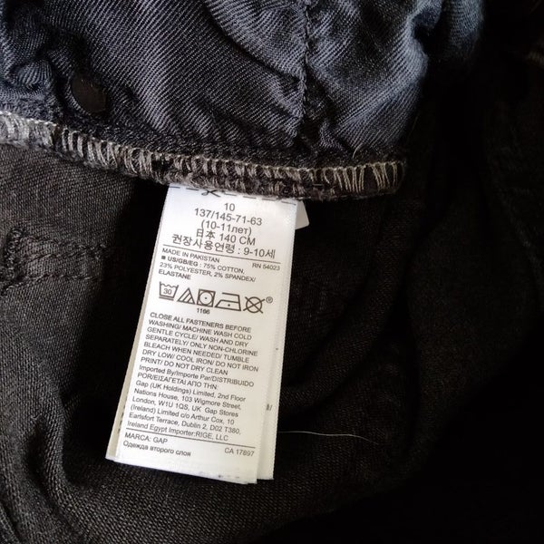 Gap Boys Black Jeans Pants Size 10 Carousel 5