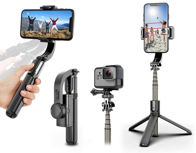 Selfie Stick Gimbal Stabilizer, Portable Phone Holder,Auto Balance 1-Axis Gimbal Carousel 1