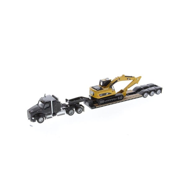 Diecast Masters 1:87 Kenworth T880S Truck Trailer Excavator Set Kids Toy 8y+ Carousel 1