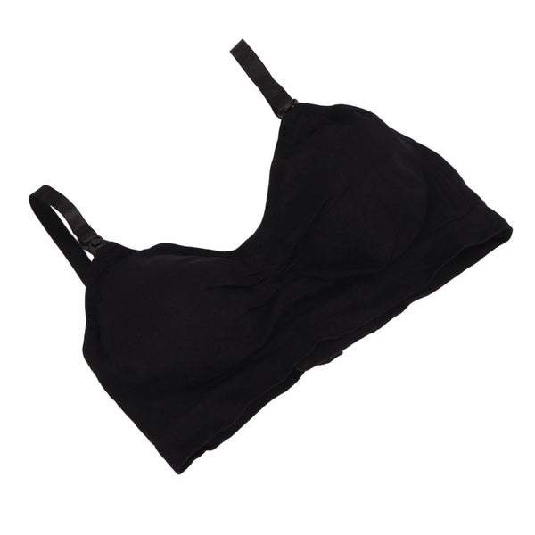 breast pump bra Black Breastfeeding Bra Hands Free 3 Breasted Nylon Nursing Bras Carousel 1