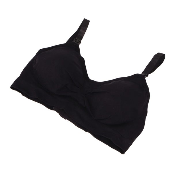 breast pump bra Black Breastfeeding Bra Hands Free 3 Breasted Nylon Nursing Bras Carousel 2