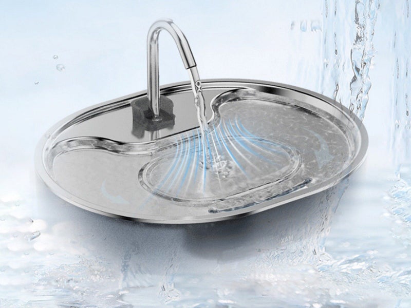 3.2L Cat Water Fountain Dog Bowl Automatic Pet Dispenser Auto Water Dish Blue Carousel 6