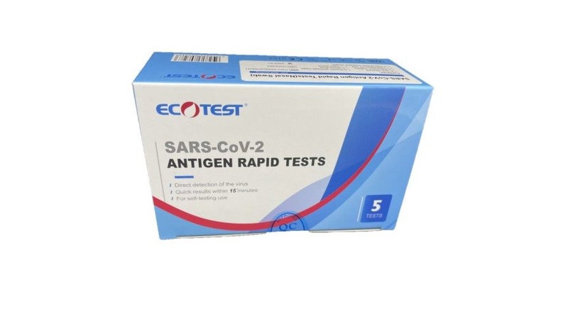 EcoTest Rapid Antigen COVID Self Test Kit (5 tests) EXP: 05/2027 Carousel 1