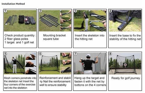 PGM Golf Hitting Cage Training Aids 2.5M Carousel 5