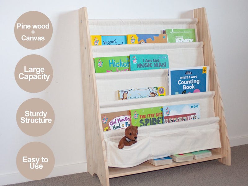 Solid Wood Kids Bookshelf Childrens Bookcase Carousel 1