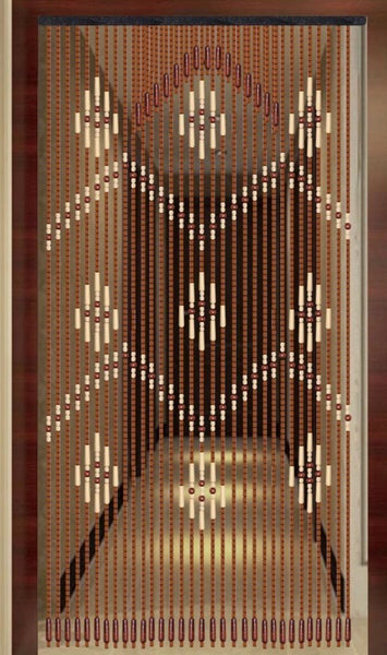 32 Lines Handmade Beaded Wooden Doorway Curtain Wooden Blinds Carousel 1