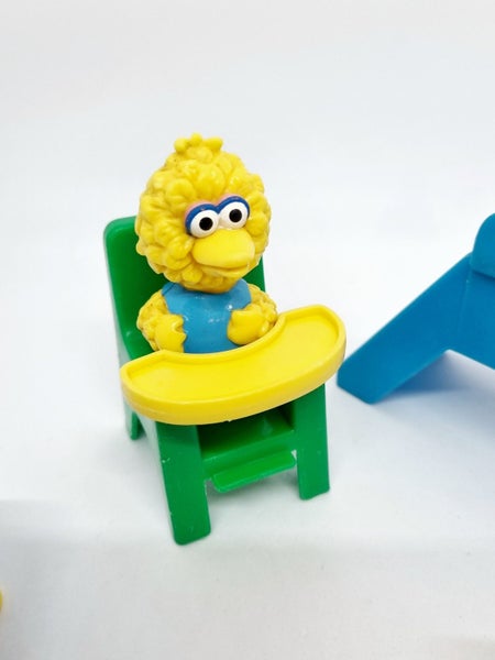 Vintage Sesame Street Big Bird with Furniture & Slide ~ Toyco 1990's Carousel 2