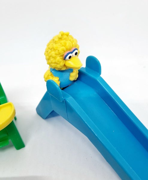 Vintage Sesame Street Big Bird with Furniture & Slide ~ Toyco 1990's Carousel 5