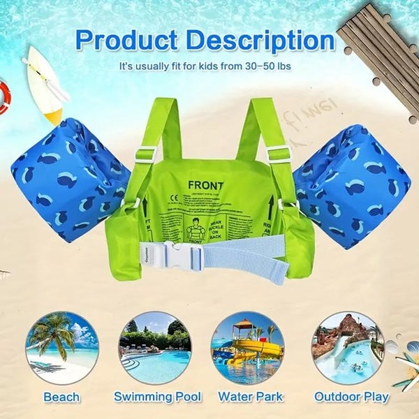 1pc Child Wearable Swimming Vest Carousel 2