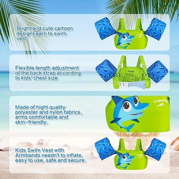 1pc Child Wearable Swimming Vest Carousel 3