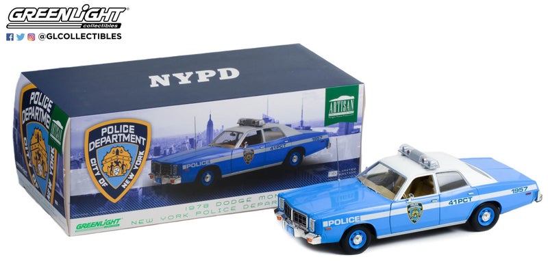 GreenLight GL-19132 1/18 1978 Dodge Monaco- NYPD Carousel 2