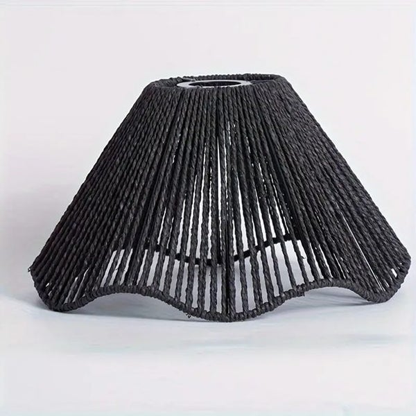 Art Deco Hand-Woven Linen Pendant Light Shade Carousel 2