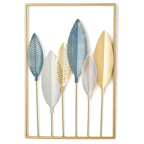 Gold Leaf Metal Wall Decor - Modern Art for Living Room, Office, Bedroom-Style1 Carousel 1