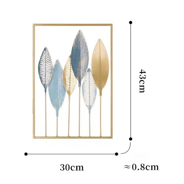 Gold Leaf Metal Wall Decor - Modern Art for Living Room, Office, Bedroom-Style1 Carousel 2