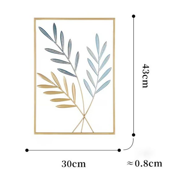 Gold Leaf Metal Wall Decor - Modern Art for Living Room, Office, Bedroom-Style3 Carousel 2