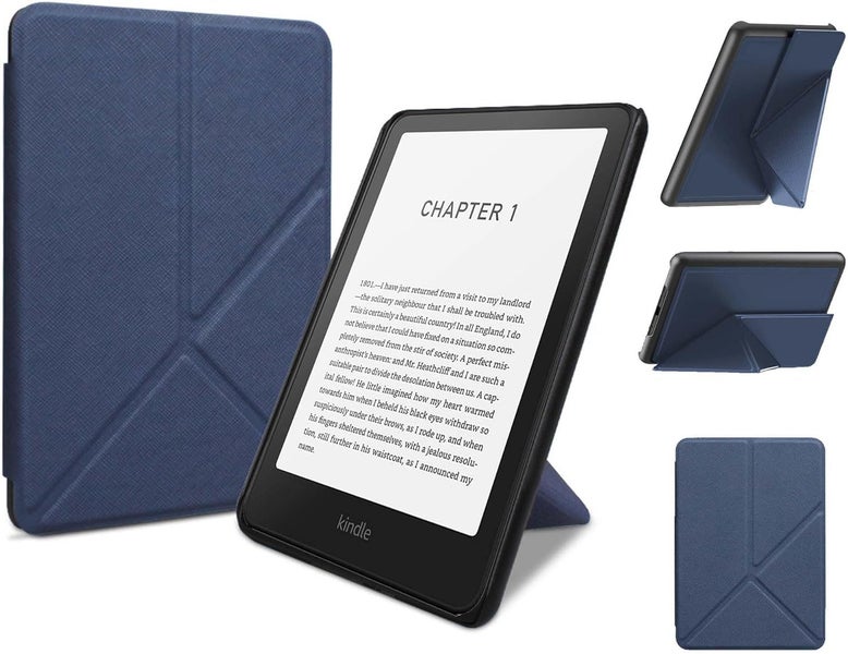 Smart Case Cover Folding Protective Shell for Kindle E-Reader-DarkBlue Carousel 1