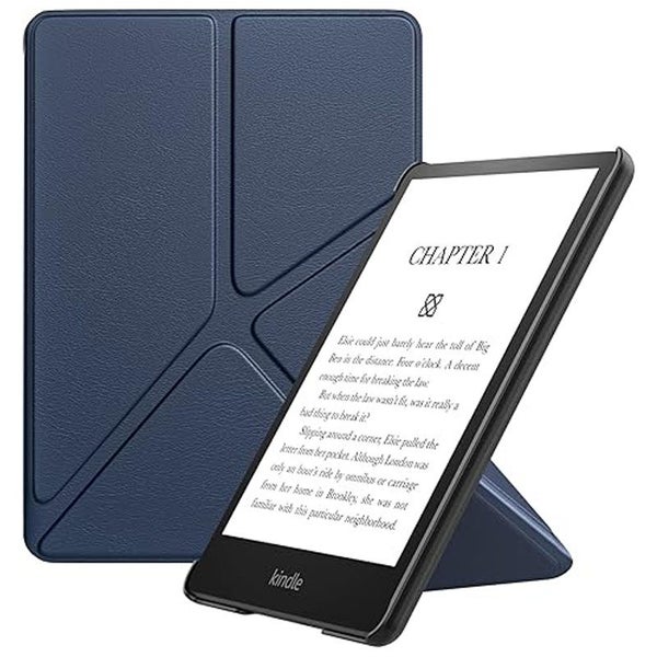 Smart Case Cover Folding Protective Shell for Kindle E-Reader-DarkBlue Carousel 2