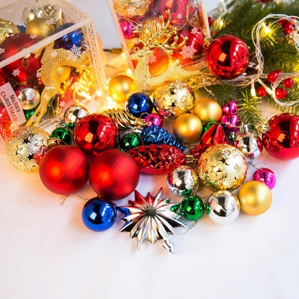 30PCS Christmas Tree Ornaments Set - Hanging Balls for Xmas Party Decor-Colorful Carousel 3