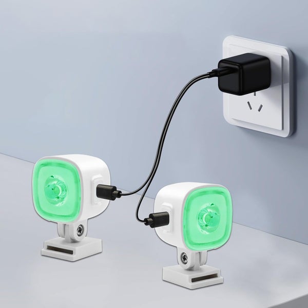 2Pcs Rechargeable Water-resistant Croc Headlights - 4 Light Modes, White Carousel 2