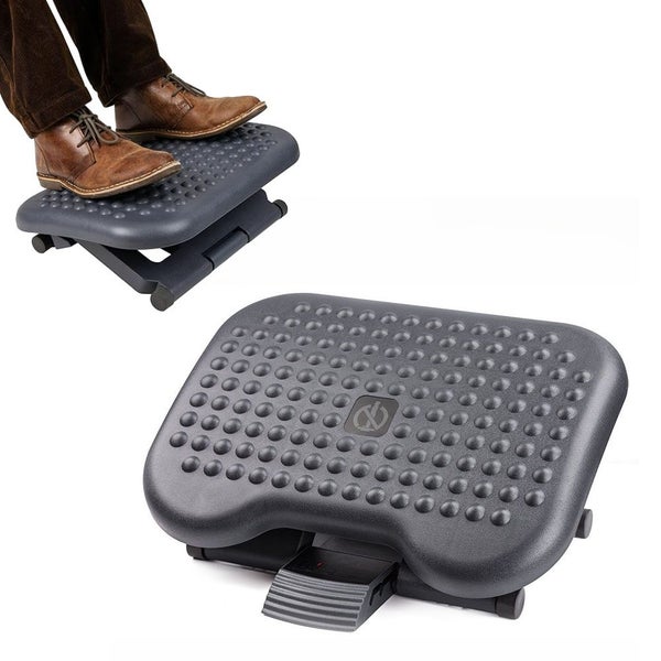 Adjustable Height Foot Rest Stool Ergonomic Portable Comfortable Under Desk Carousel 1