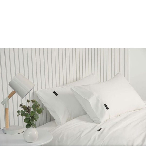 Sheraton Luxury 1000TC Cotton King Single Size Fitted Sheet Set w Pillowcase WHT Carousel 1