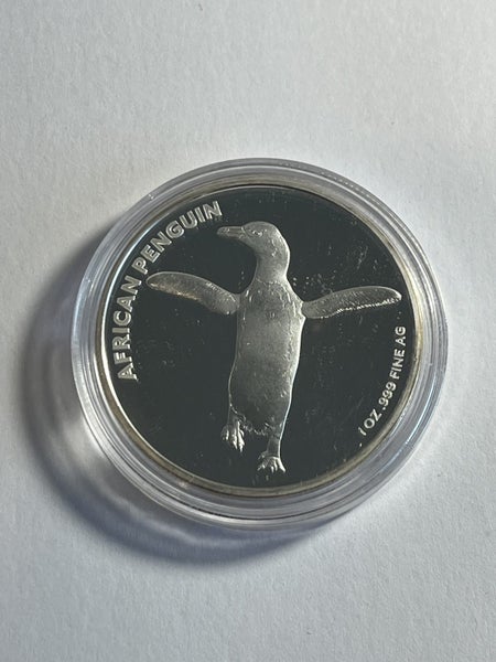 San Diego Zoo 1 oz Silver Round Penguin Carousel 1