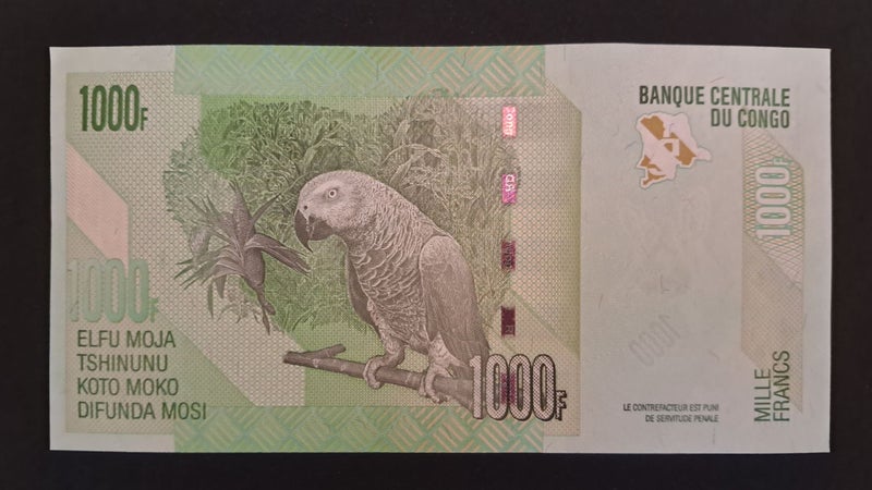 CONGO KINSHASA 2022 1000 Francs banknote UNC Carousel 2