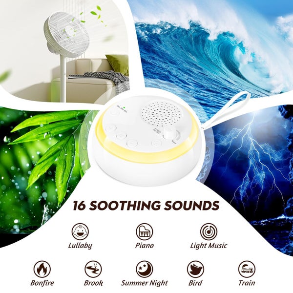 White Noise Machine USB Rechargeable Timed Shutdown Sleep Machine for Kids Carousel 2