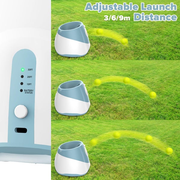 Automatic Dog Ball Launcher Dog Ball Thrower with 6 Tennis Balls Carousel 2