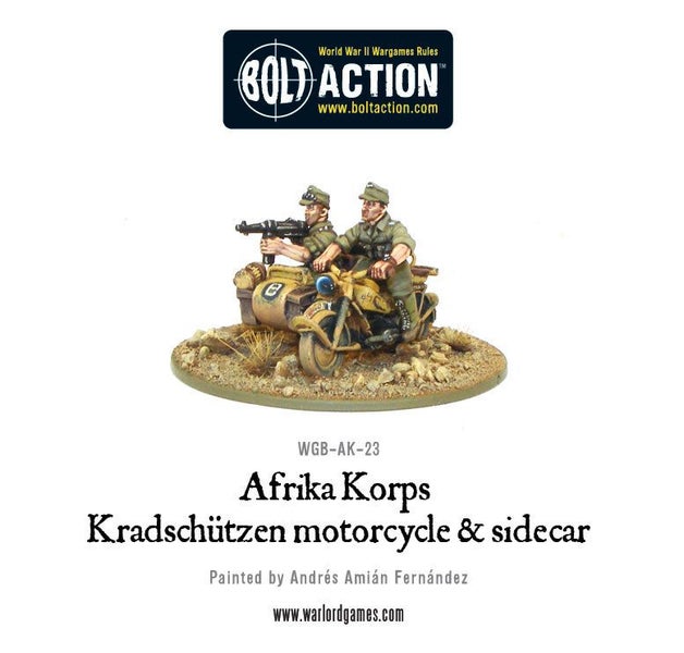 Afrika Korps - Kradschutzen motorcycle & sidecar Carousel 1