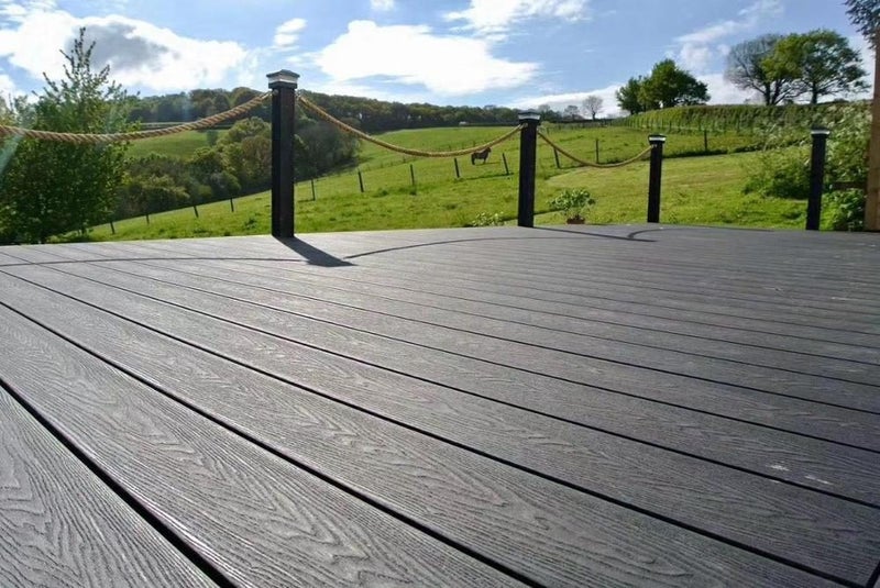 BIG SALE! 4.8M 3D EMBOSSED COMPOSITE DARK GREY DECKING ENOUGH STOCK Carousel 2